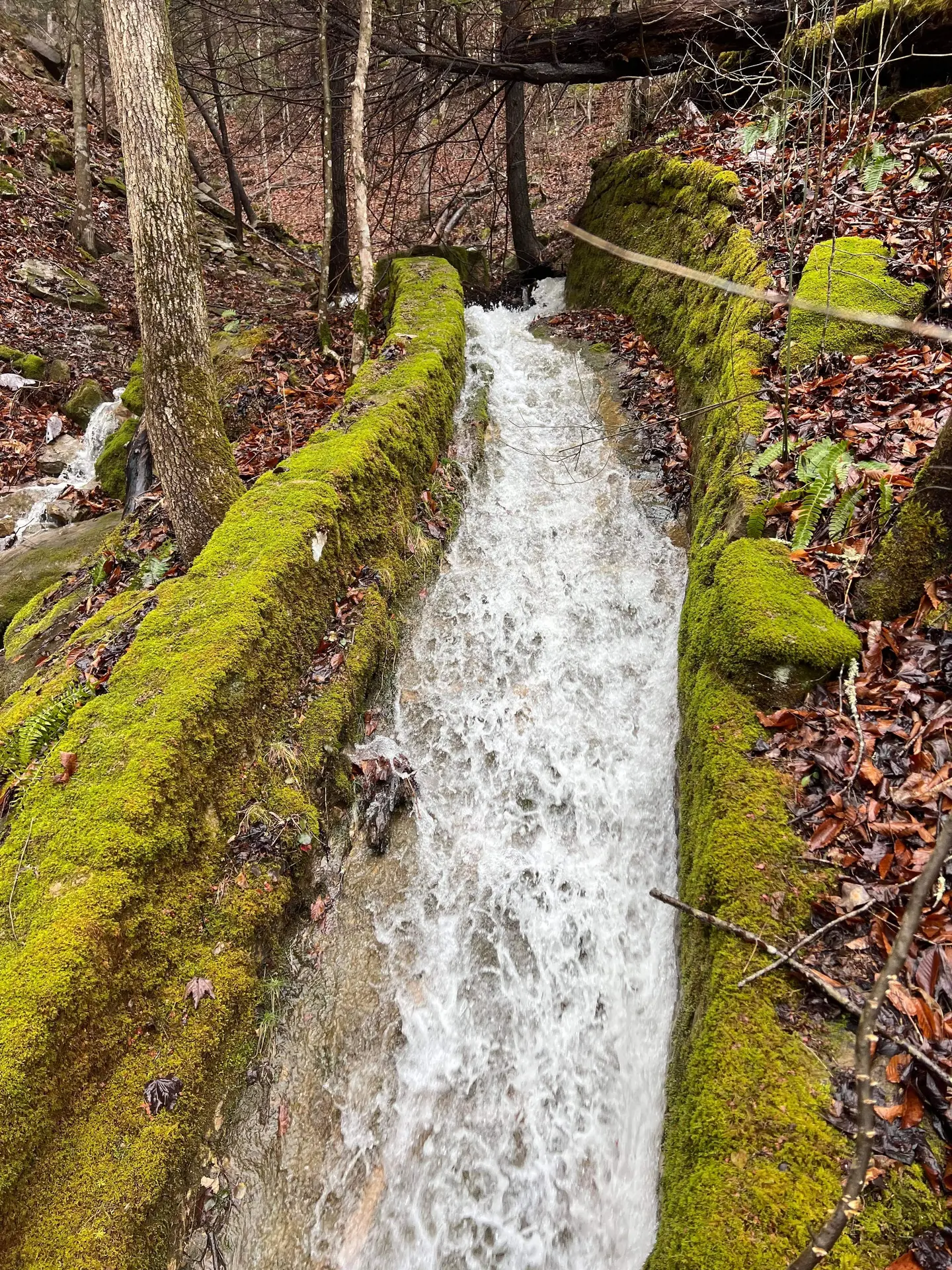 Historic stone fillway for cisterns on the Wendover grounds